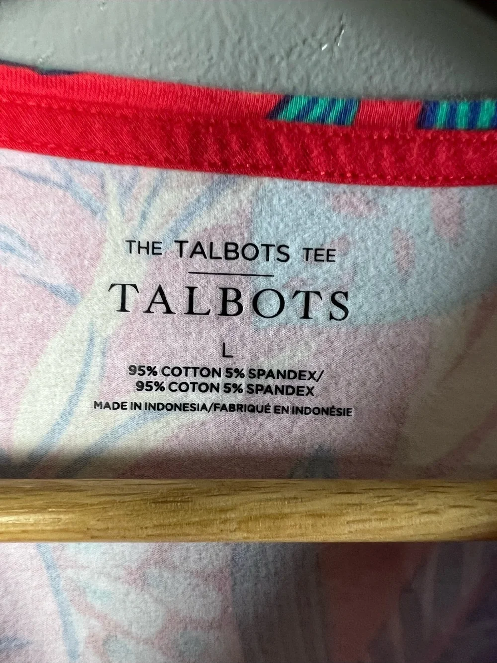 The Talbots Tee Tropical Shirt Size L - Picture 3 of 3